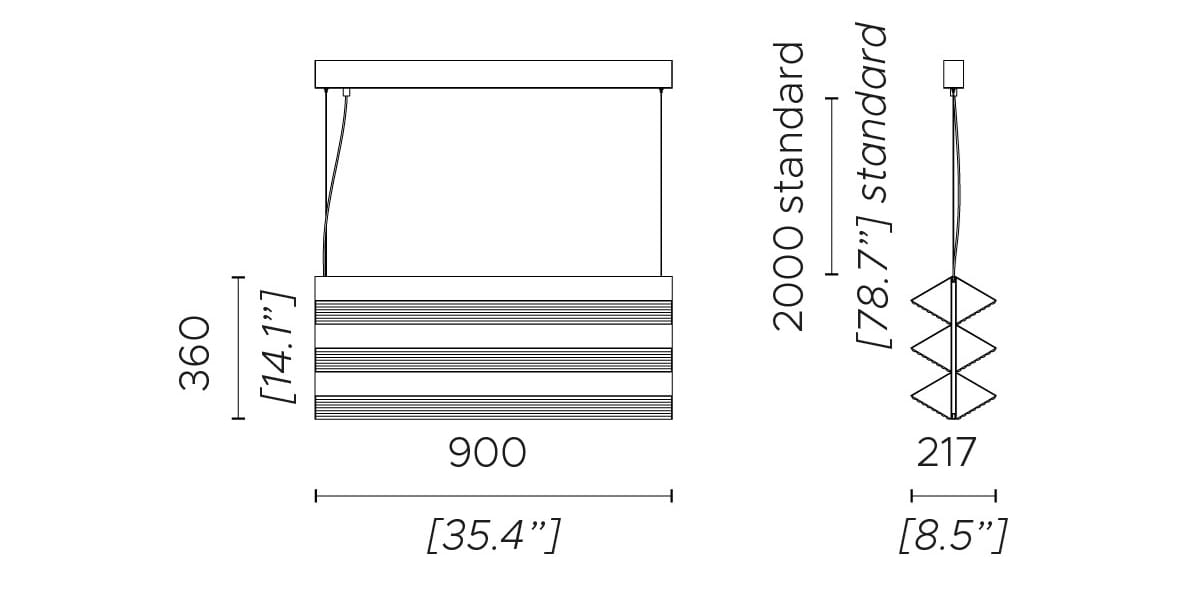 Металлический светодиодный подвесной светильник Contardi Stick ARCH-00007016 - Вид №1