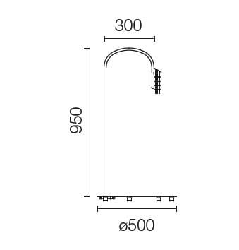 Напольная лампа из нержавеющей стали Flos Outdoor Collection-пол ARCH-00048768 - Вид №3