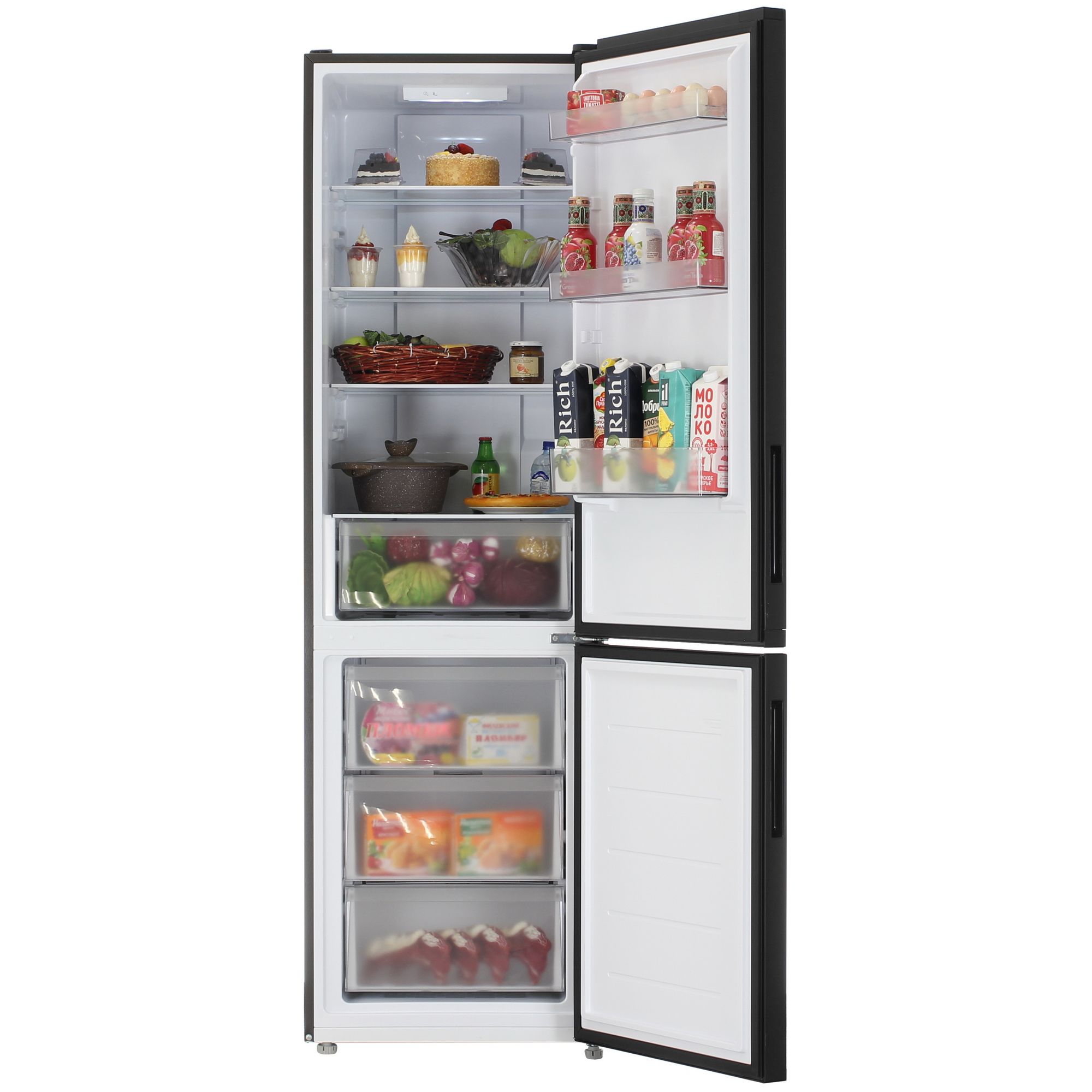 9248216 Холодильник с морозильником   Candy CFN6200B черный STDN-0055006 - Вид №5