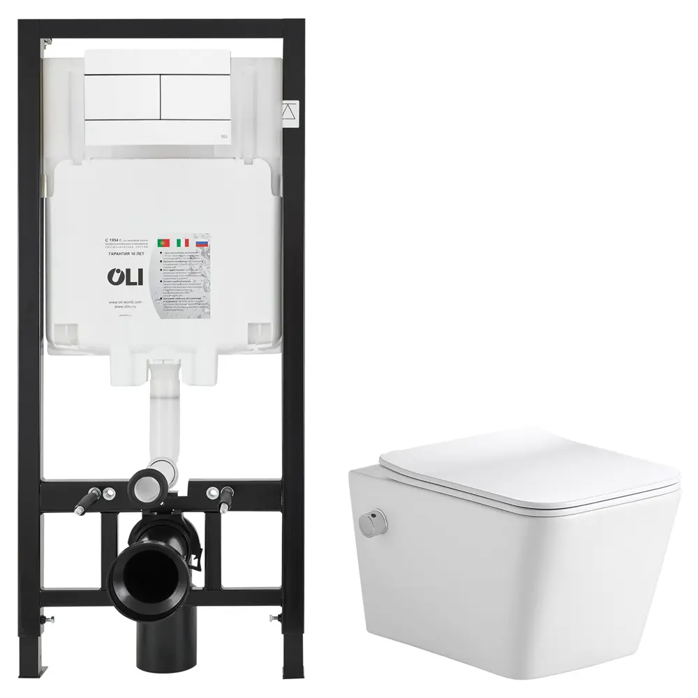 Комплект инсталляции Oli 80 Eco с унитазом тип ободка открытый Glory 89445719 STLM-2173657