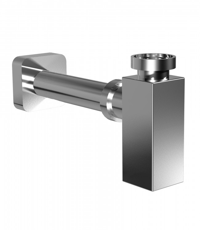 67 / QU Квадратный сифон 1,1 / 4 дюйма с трубкой 300 мм. Bongio 67/QU