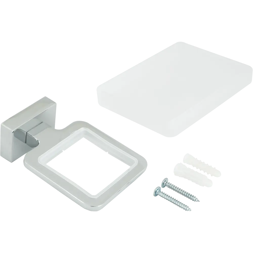 Мыльница подвесная Bath Plus «Bruklin», стекло, цвет хром STLM-2070262 - Вид №2