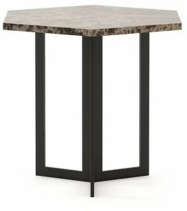 Laskasas Шестиугольный мраморный журнальный столик для гостиной