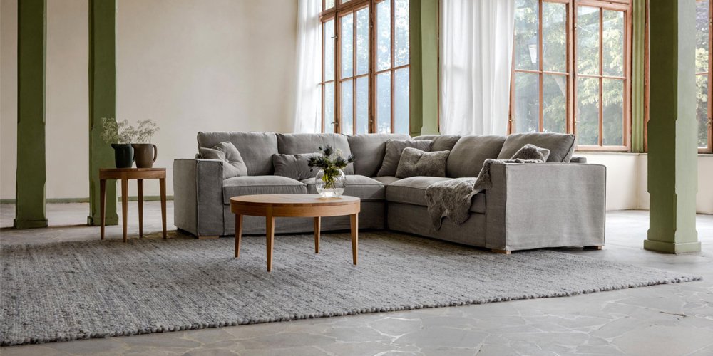 Диван угловой серый Abbe SITS ДИЗАЙНЕРСКИЕ, ABBE 191850 Серый  - Вид №2