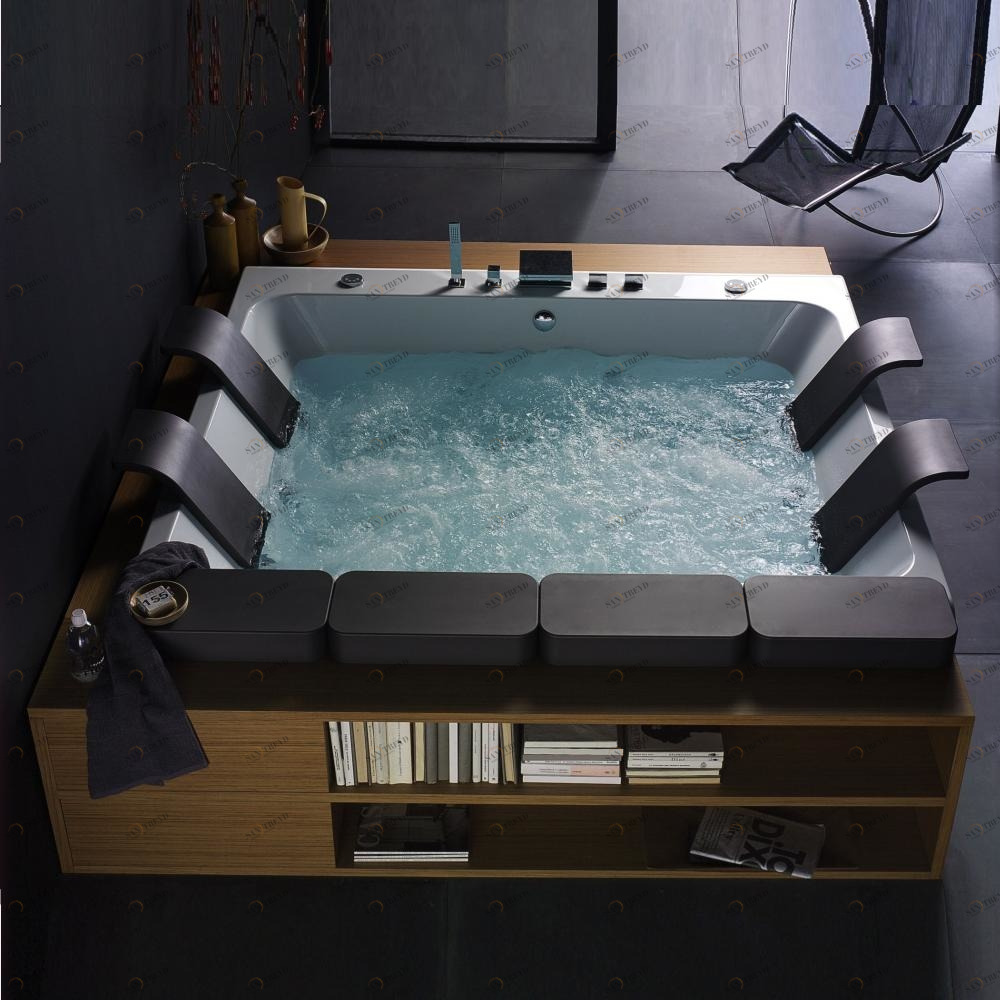 Ванна свободностоящая с аэро и гидромассажем Thais Art 230 см Karolitalia THAISARTISOLABLUMIX