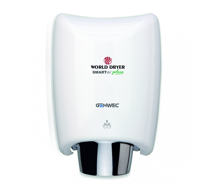 GW01 02 02 00 Genwec Белая алюминиевая сушилка для рук Smartdri PLUS 