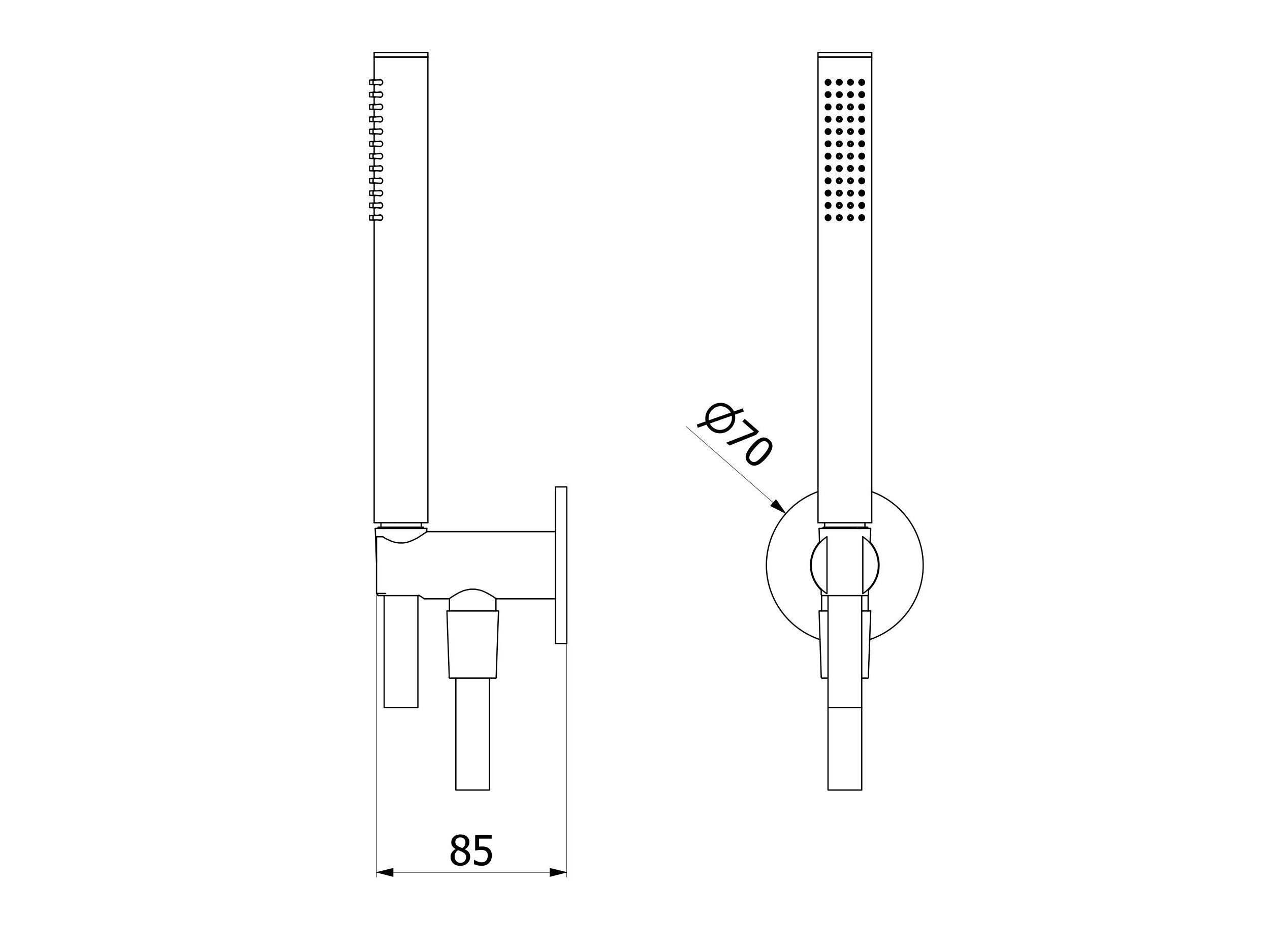 Стальной настенный ручной душ с гибким IB Shower &amp ARCH-00056636 - Вид №2