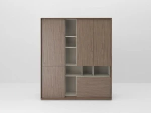 PROF Офисный шкаф из дерева с распашными дверцами Sessanta