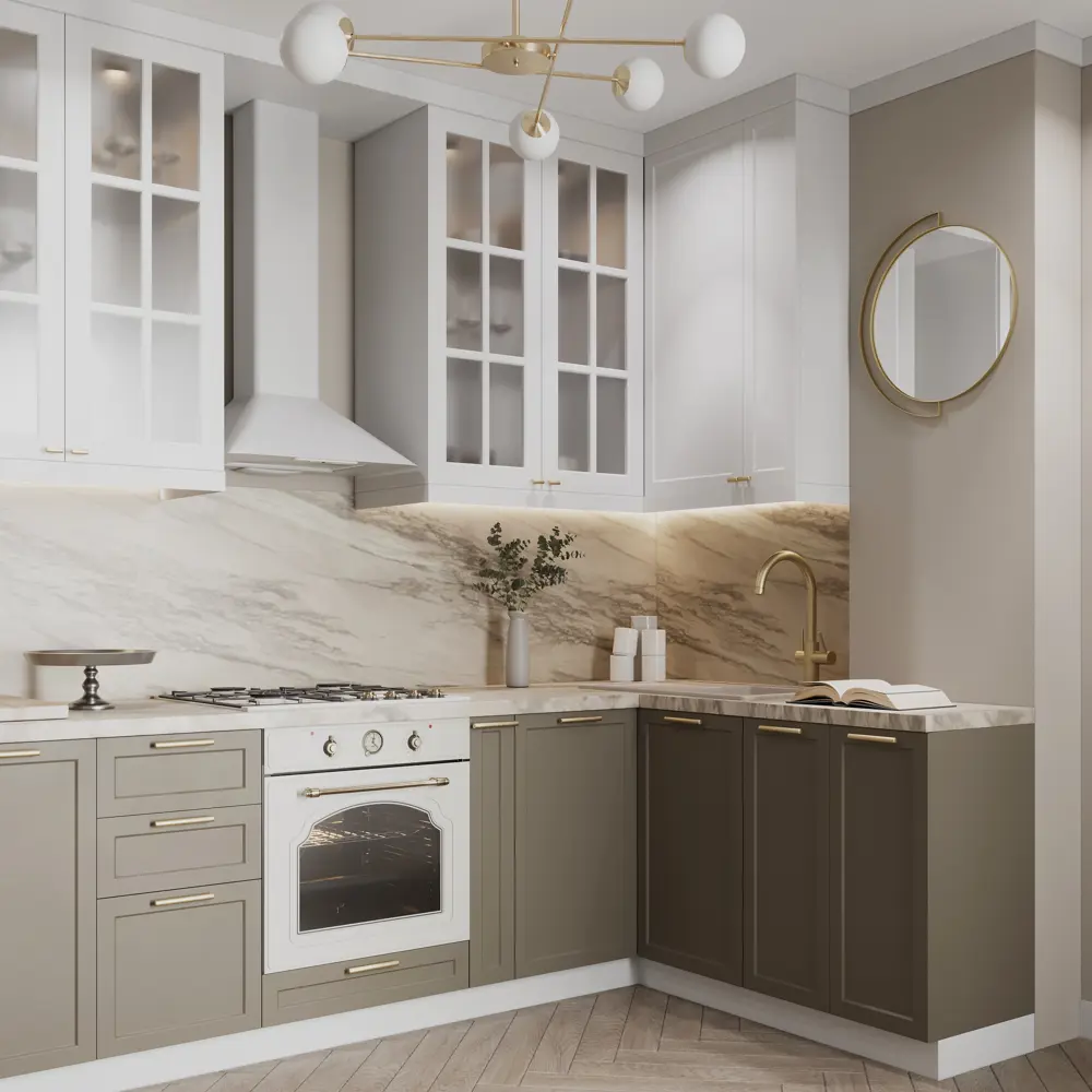 Фасад кухонный DELINIA ID Ньюпорт 80x25 см матовый топо с филенкой 82010414 STLM-0017300 - Вид №5