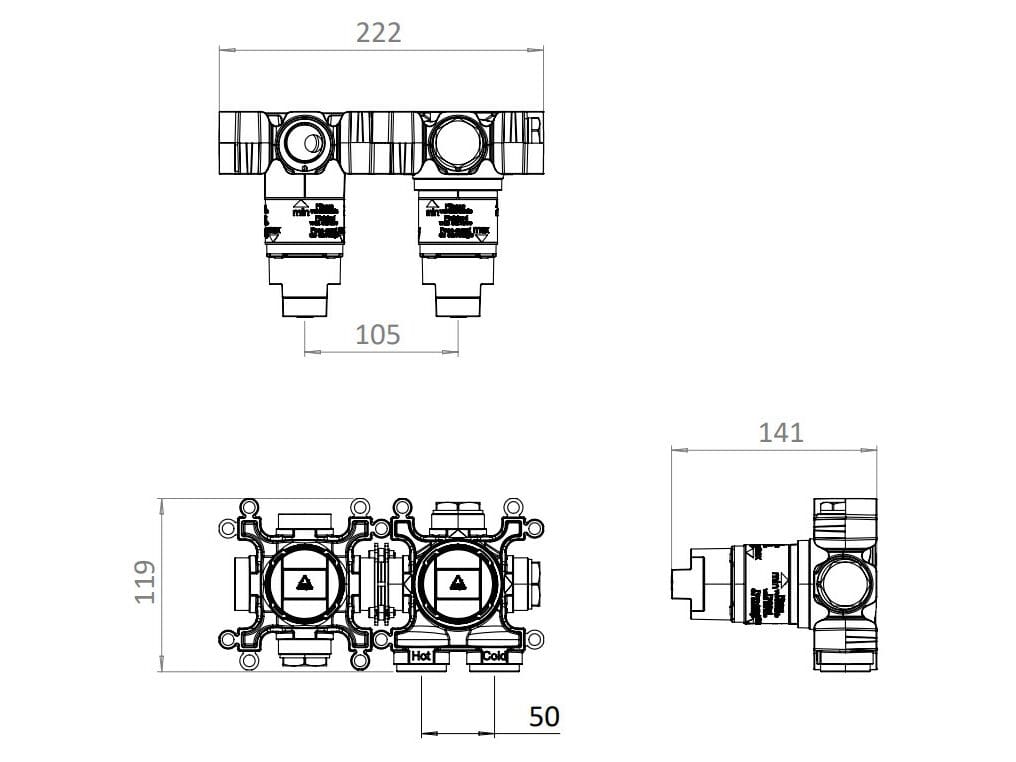 Термостатический смеситель для душа CROSSWATER MPRO ARCH-00035518 - Вид №4