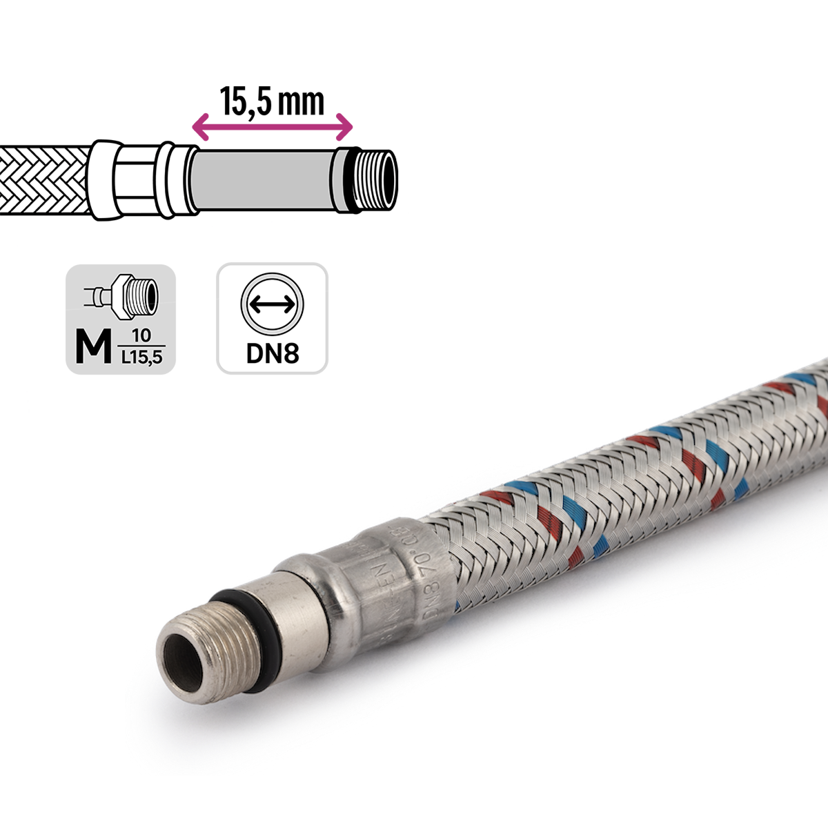 Гибкая подводка Equation для смесителей - универсальное подключение воды 82661652 STLM-0033133 - Вид №3