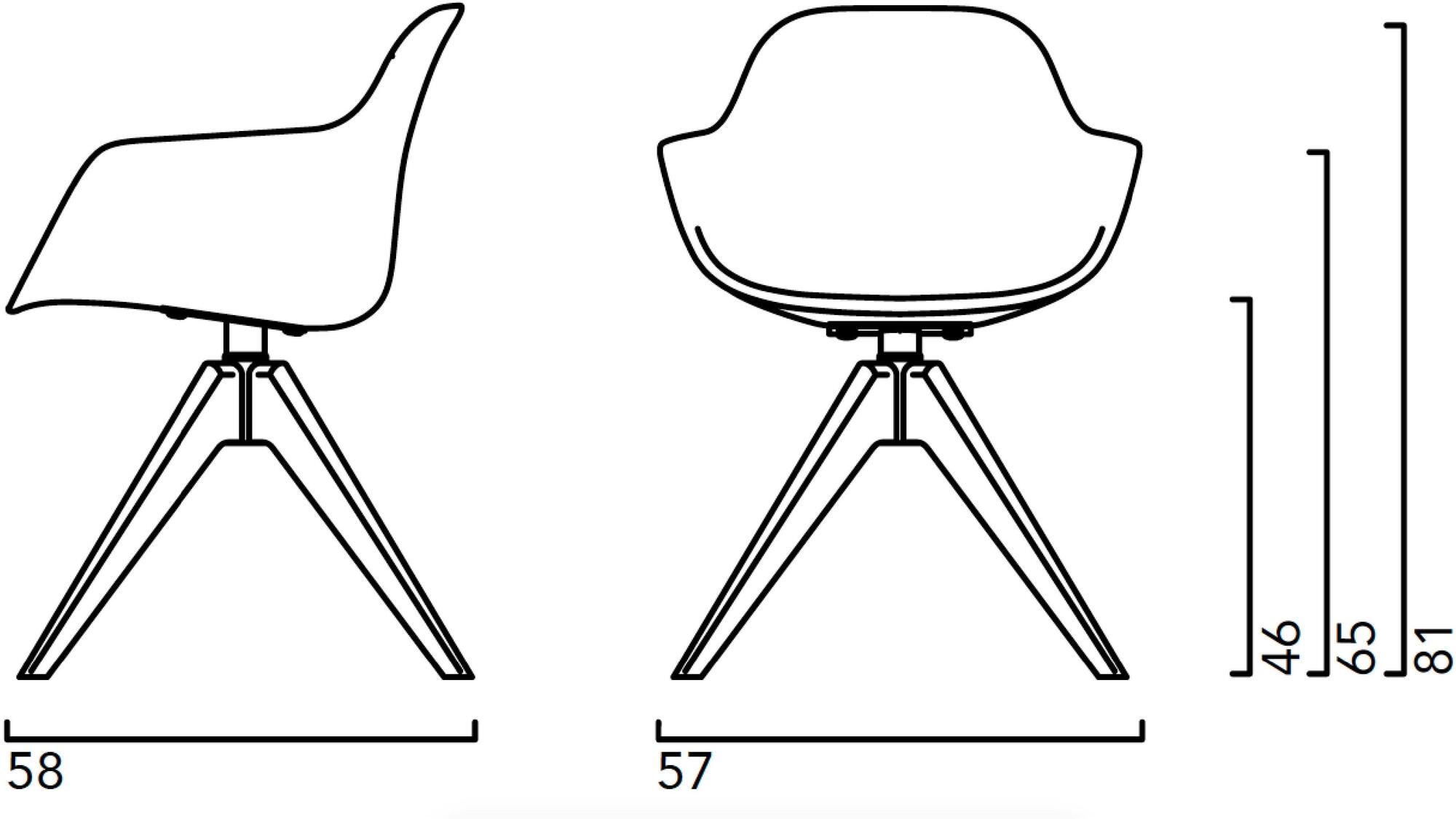 Crassevig Вращающееся кресло из полипропилена Pola sun-id-1453512 - Вид №6
