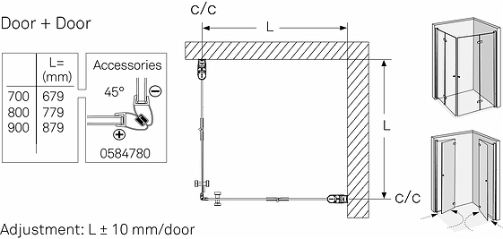 59701197 Душевая дверь складная IFO Space, SPNKB 700 правая - Вид №9