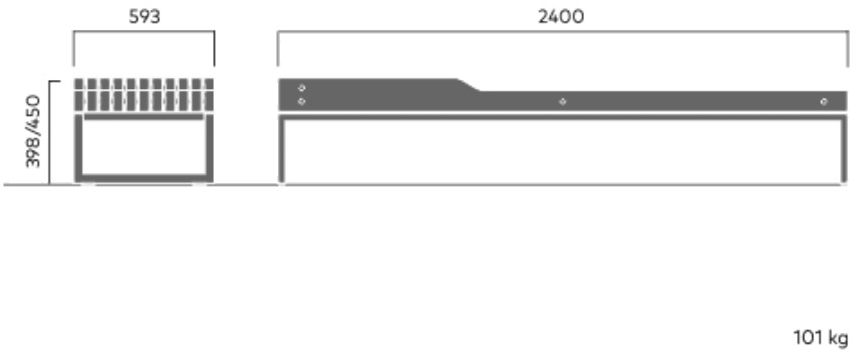 VESTRE Модульная скамья из стали в современном стиле без спинки sun-id-1468277 - Вид №22