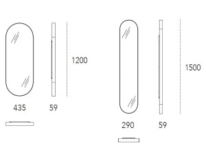 Настенное окрашенное металлическое зеркало