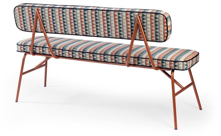 Mambo Unlimited Ideas Скамья со спинкой, обитая тканью State sun-id-1466178 - Вид №1