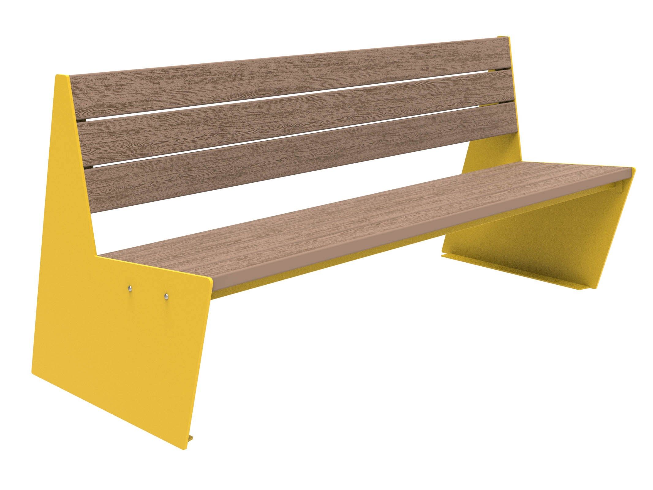 Скамья WPC со спинкой Lazzari Sharp ARCH-00095832 - Вид №22