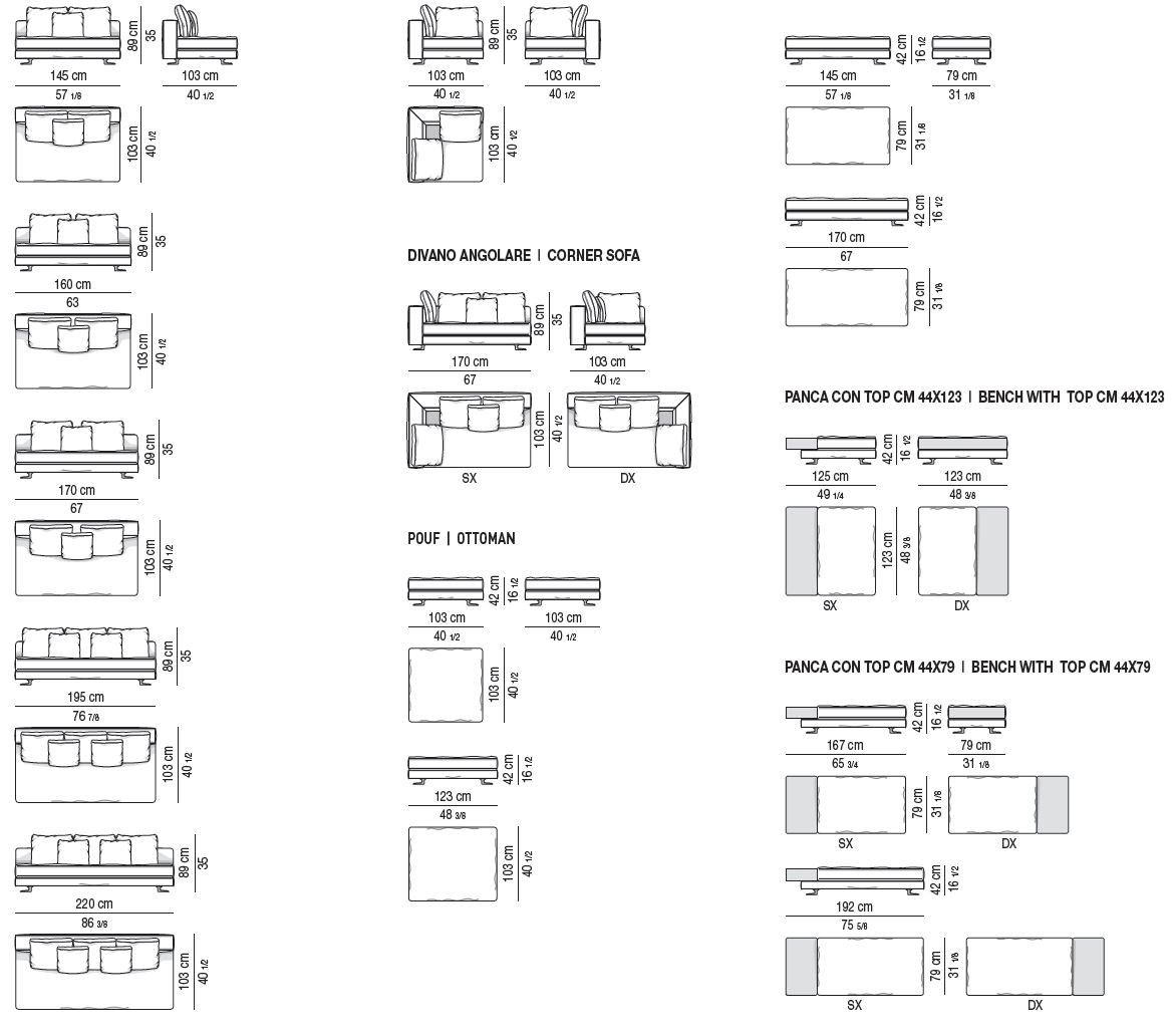 Ткань диван Minotti WHITE ARCH-00116367 - Вид №20
