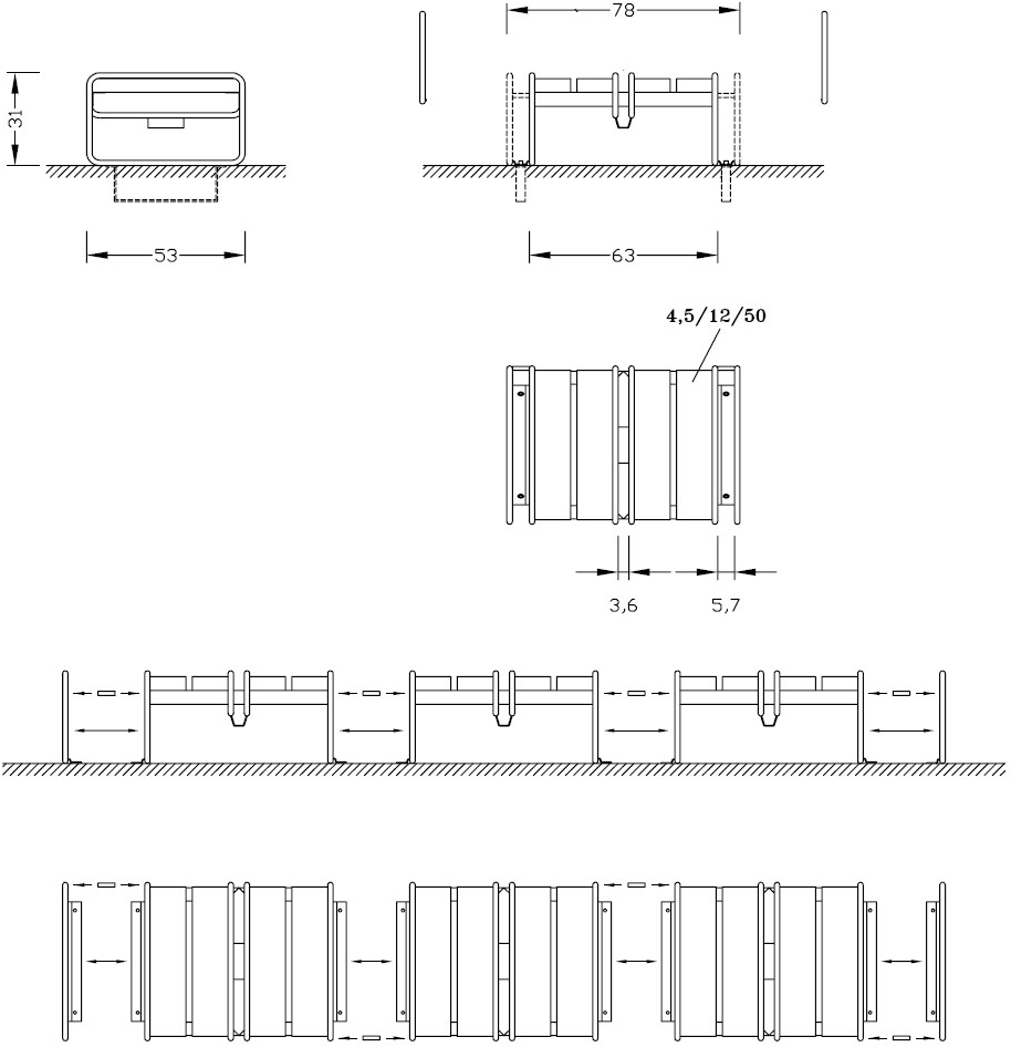 Euroform W Крепление для велосипедов из стали и дерева  196  - Вид №2