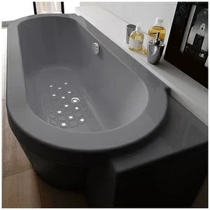 Ванна Gruppo treesse Playa V818C-SX-SE серая с аэромассажем овальная угловая пристенная левая