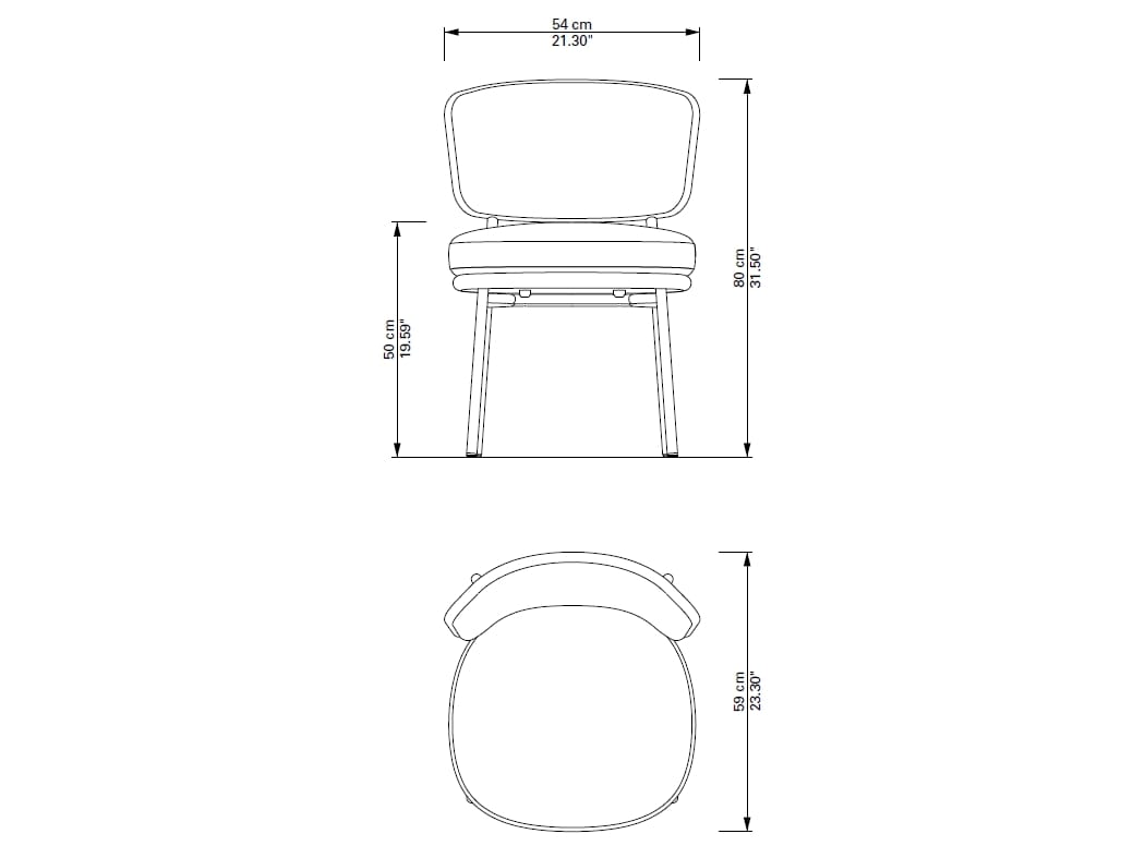 Тканевый стул без подлокотников Classicon ARISTO ARCH-00115144 - Вид №5