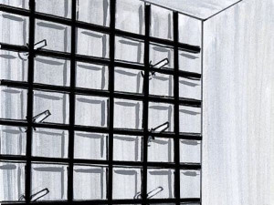 Щелочная устойчивая сетка из стекловолокна, полученная пултрузией