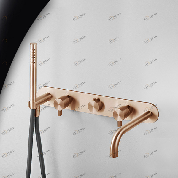 Смеситель для ванны розовое золото TOOX Radomonte TXQ52R