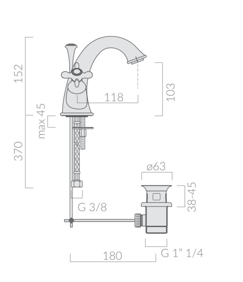 Смеситель для раковины с одним отверстием Galassia ETHOS ARCH-00001868 - Вид №1