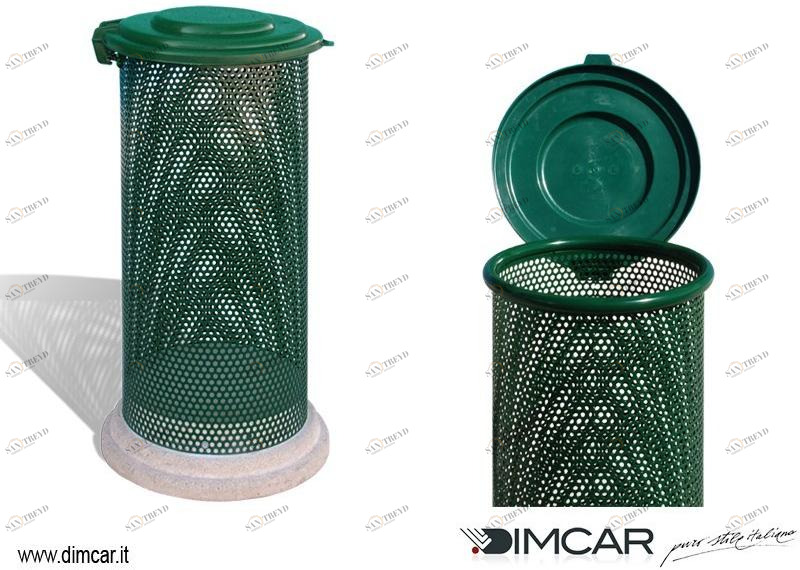 DIMCAR Урна для мусора металлическая с крышкой для улицы City sun-id-1479783