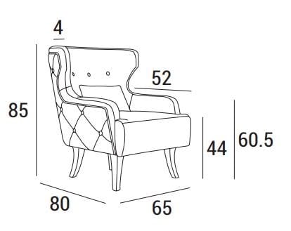 Кресло capitonné из ткани Domingo Salotti женщина ARCH-00031841 - Вид №3