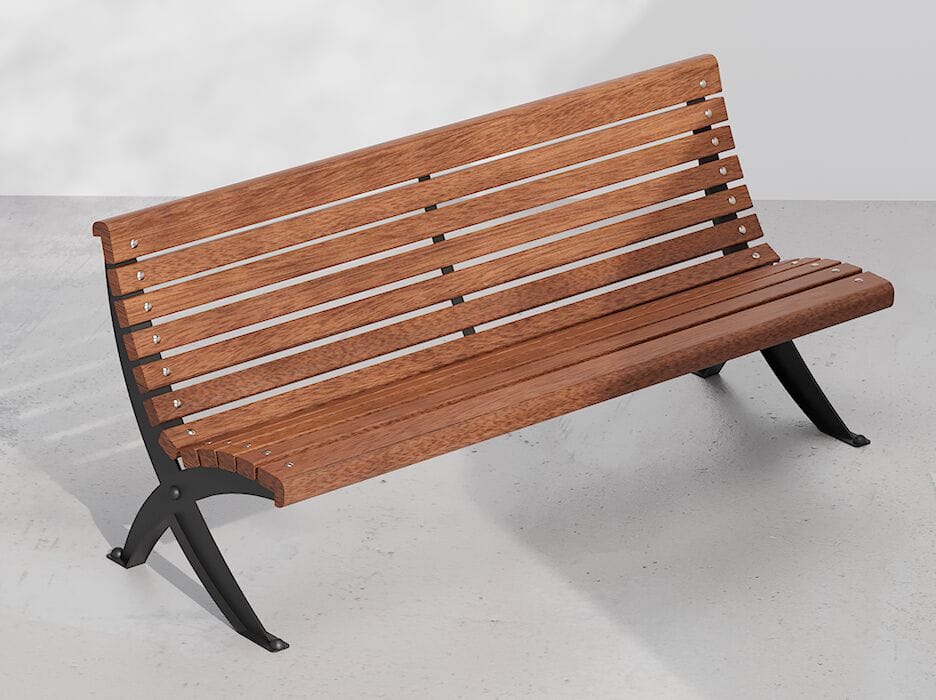 Деревянная скамья со спинкой DIMCAR ARCH-00070314 - Вид №1