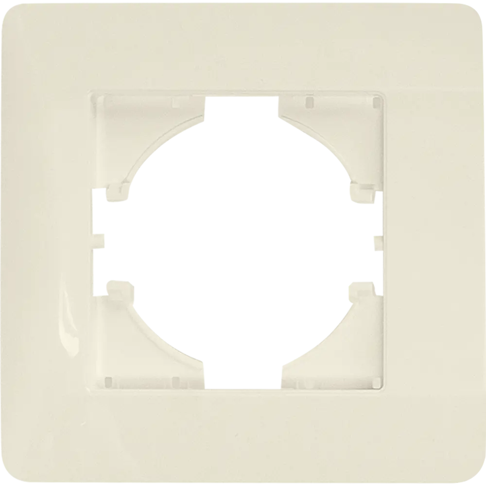 Рамка GUSI Electric Ugra для розеток бежевая глянцевая 83865085 STLM-0045248