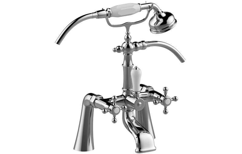 E-3890-C2 Deck-mounted bathtub mixer with hand shower set (ceramic handle) GRAFF Adley