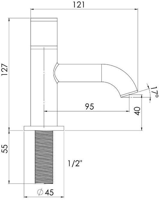 rvb Смеситель для раковины на столешнице с одним отверстием Flamant docks 4080.--.33 - Вид №2