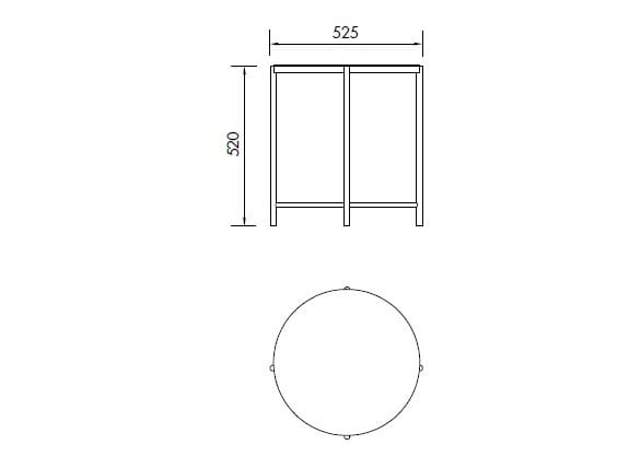 Высокий круглый журнальный столик ALMA DESIGN пурпурный ARCH-00090977 - Вид №6