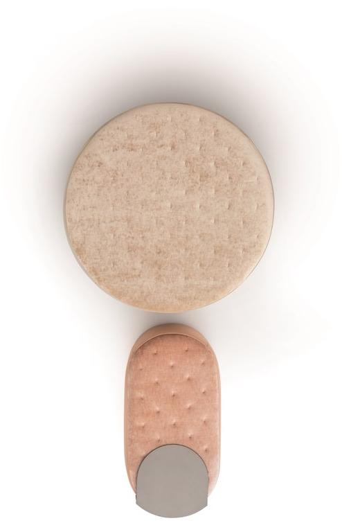 Ditre Italia Овальный пуф capitonné из ткани Clip sun-id-1481390 - Вид №1