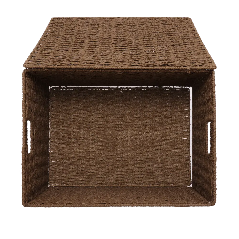 Корзина с крышкой Konsensa 31x23x15 см бумага цвет коричневый 89439450 STLM-2050287  - Вид №3