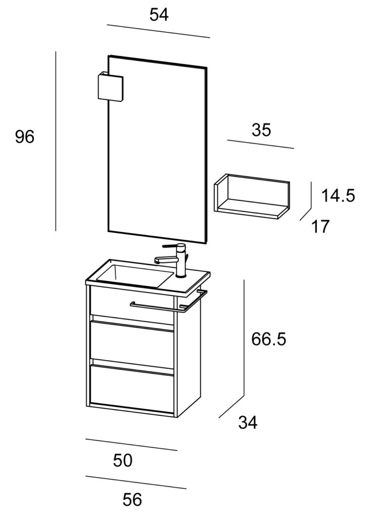 Duetto – 15 Mastella  Duetto  Комплект мебели для ванной - Вид №4