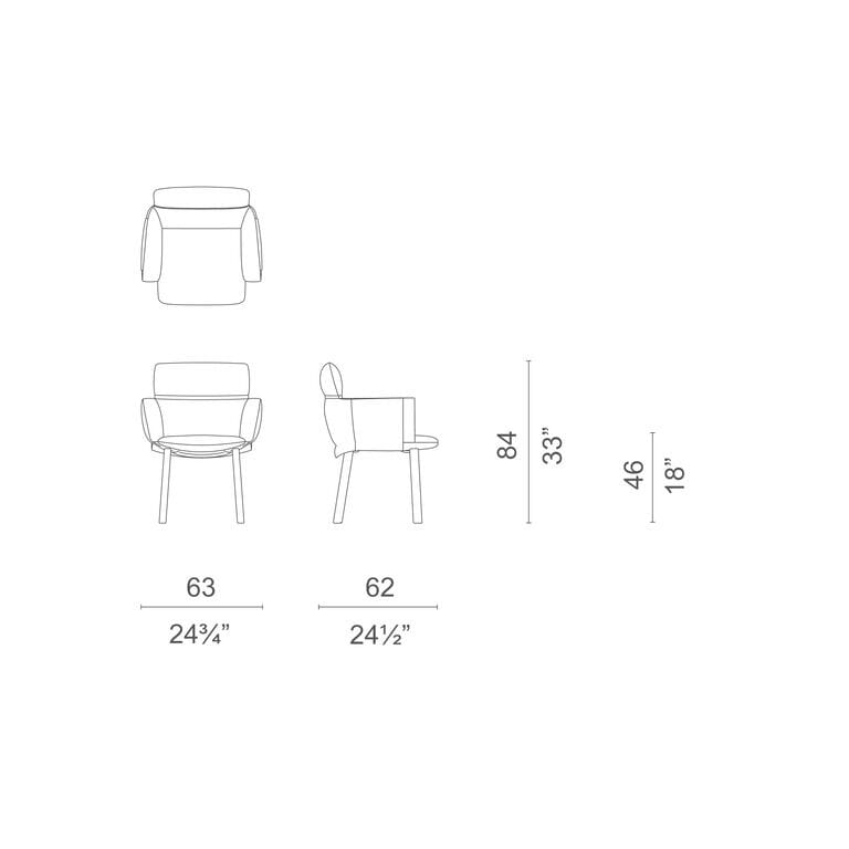 Кресло с 4 металлическими ножками CAPPELLINI LUD’INA ARCH-00078199 - Вид №2
