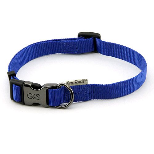 ПР0041969 Ошейник для собак 25x450-650мм нейлон Синий Great&Small 
