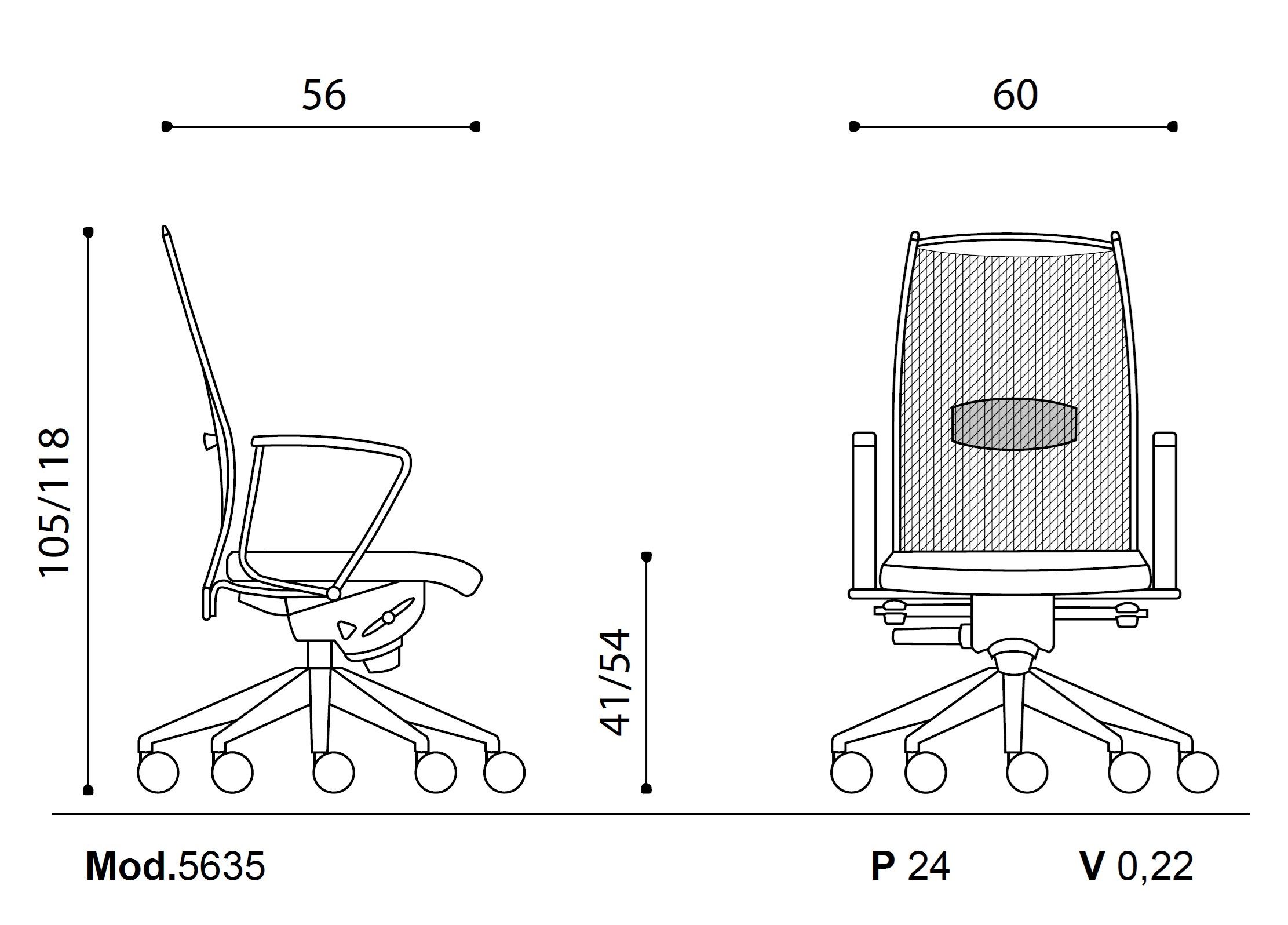 Поворотный операционный офисный стул с подлокотниками Ares Line Link Plus ARCH-00000234 - Вид №3