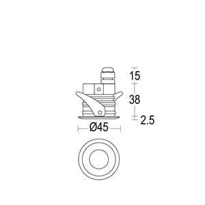 Потолочный алюминиевый светодиодный наружный прожектор Ghidini Lighting знак ARCH-00042934 - Вид №2