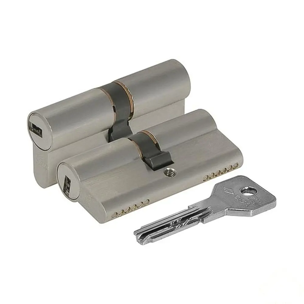 Цилиндр Cisa Asix, 40x40 мм, ключ-ключ хром, 5 ключей STLM-2175147