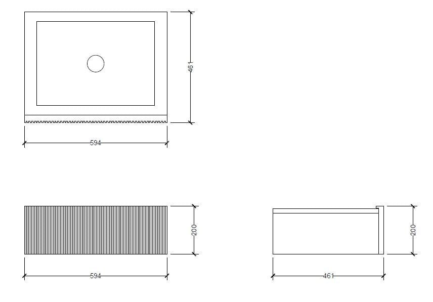 Прямоугольная подвесная раковина Salvatori Adda ARCH-00100670 - Вид №7