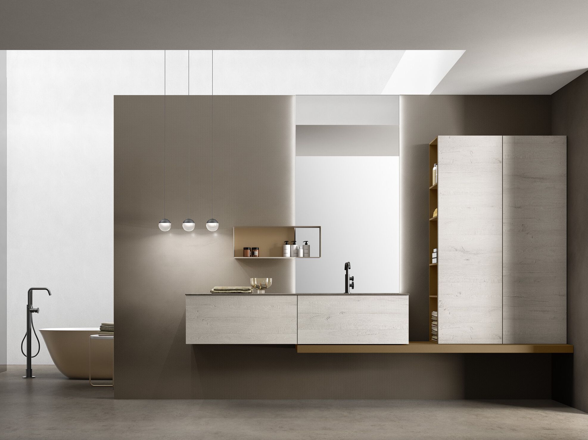 Деревянный умывальник с зеркалом ARCOM Поллок ARCH-00028167