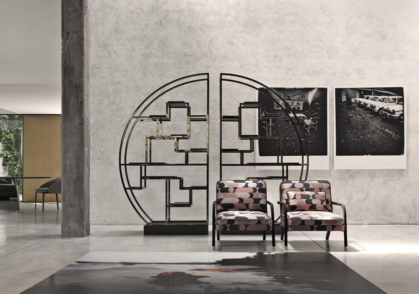 Gianfranco Ferré Home Двусторонний книжный шкаф открытый из латуни sun-id-1379840 - Вид №5