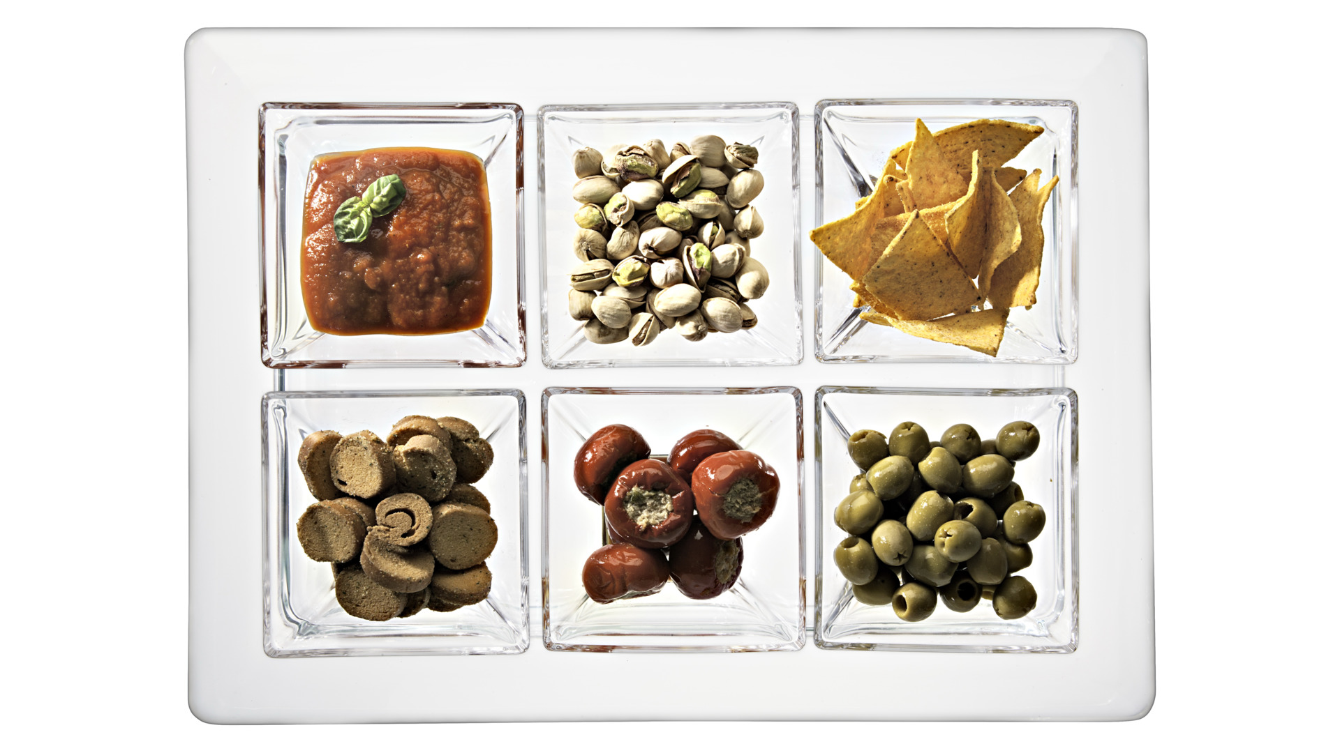 10588349 Vidivi Набор из 6 чаш на подносе Vidivi "Торчелло" 40см Стекло  - Вид №1