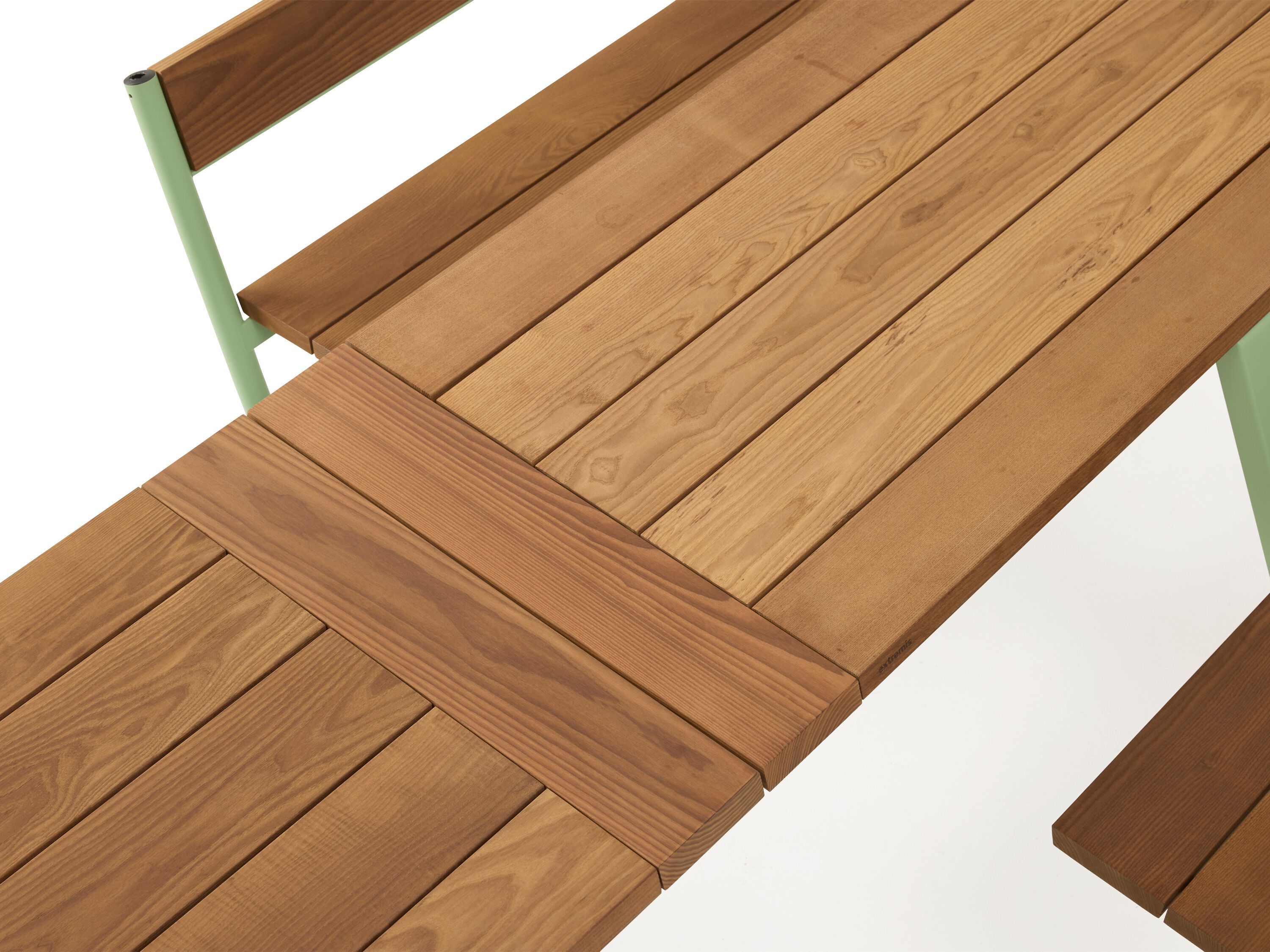 Прямоугольный стол для пикника из стали и дерева со встроенными скамейками Extremis MANILLE ARCH-00005114 - Вид №4