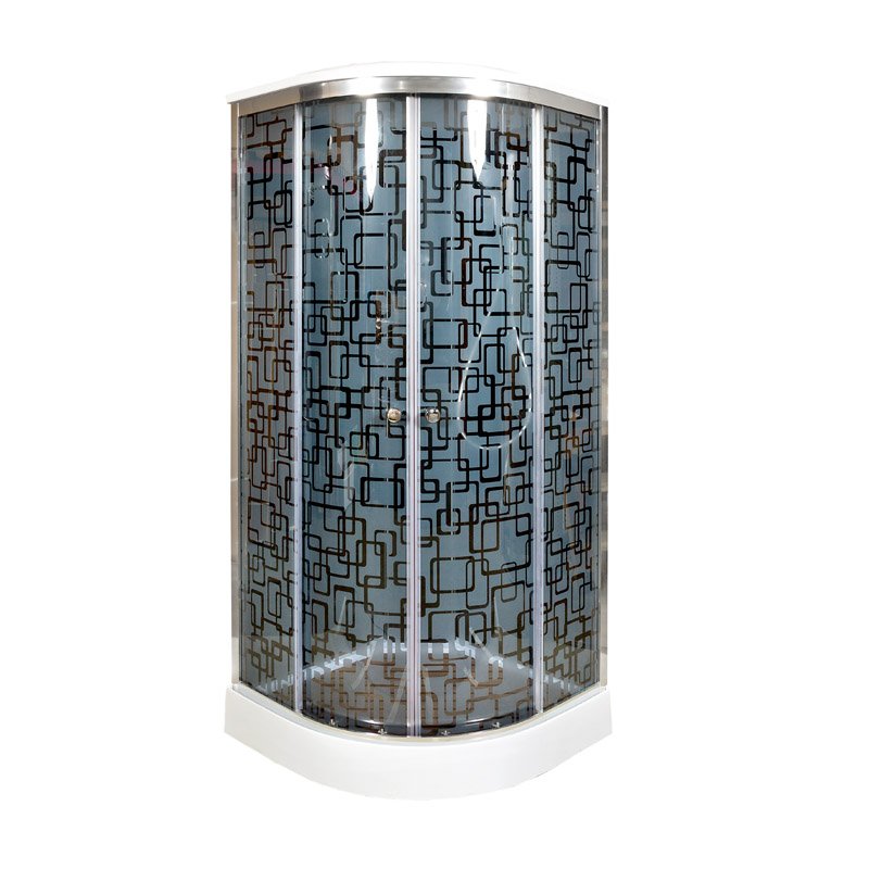 V1245 Душевая кабина DETO Серия V BМ1590 с гидромассажем BLACK - Вид №1