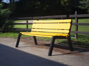Скамейка из полиэтилена со спинкой
